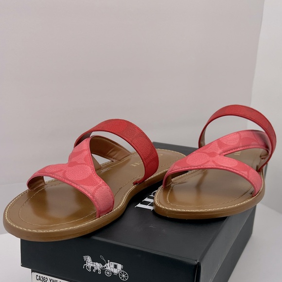 COACH, HARLAN SIG SANDALS, PINK LEMONADE, MULTI COLOR, SIZE US 9-B, EUR 39.5B - Picture 3 of 16
